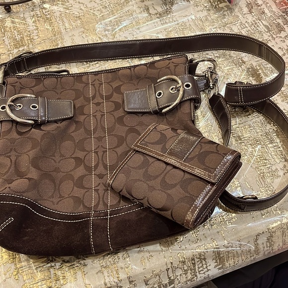 Coach Handbags - Coach crossbody and wallet bundle authentic W’s Brown